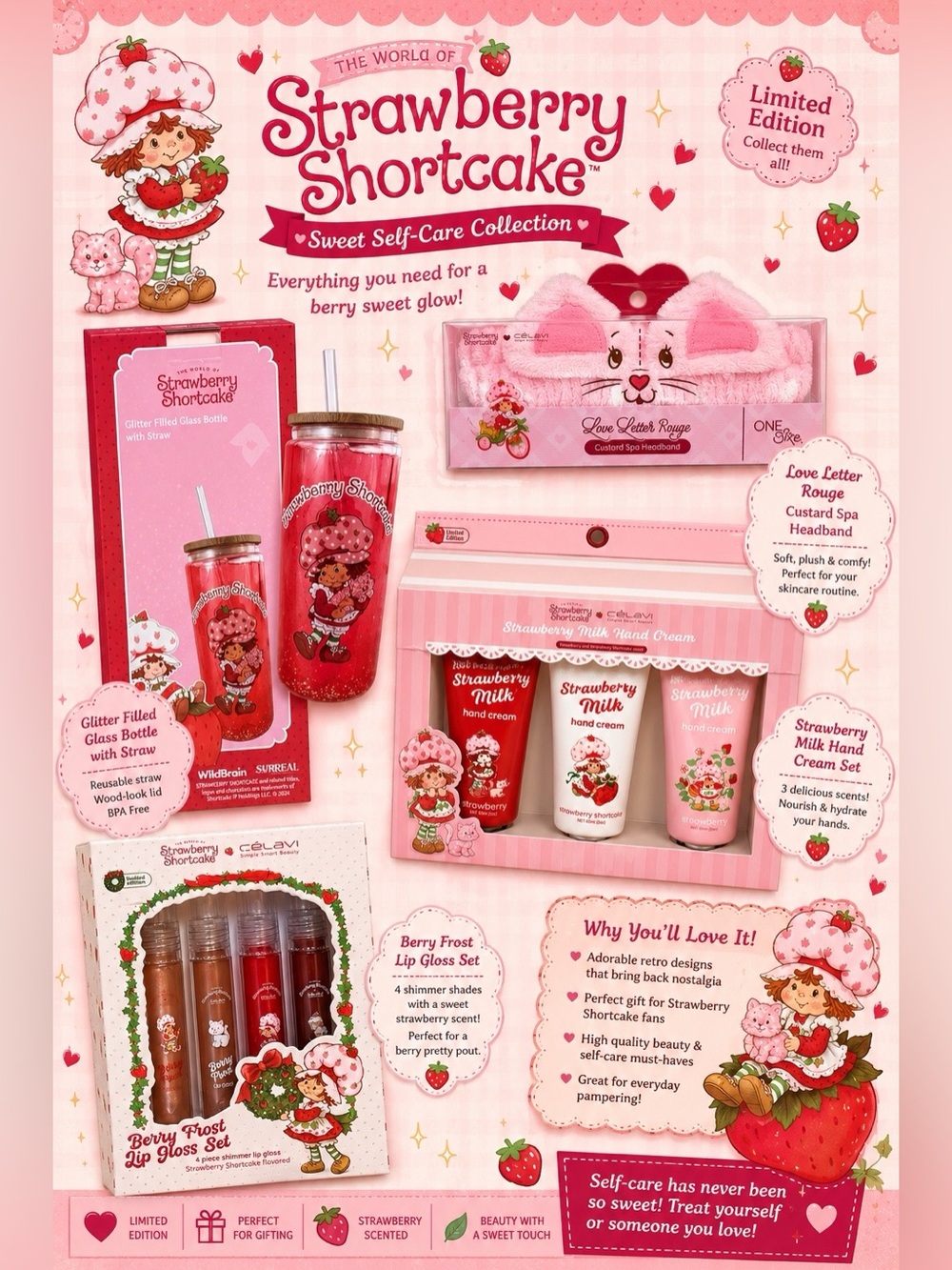 🍓 Strawberry Shortcake Self-Care Gift Bundle – Limited Edition 🍓